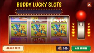 Buddy Lucky Slots Grand Prix on Android | 136 Spins | Kick The Buddy