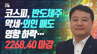 [마감시황] 코스피, 반도체주 약세·외인 매도 영향 하락…2268.40 마감