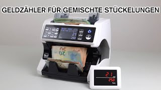 Jubula MV-500 Geldzählmaschine für gemischte Stückelungen | EUR USD GBP SEK CHF usw. | Geldzähler