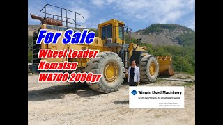 [ Winwin Used Machinery ] wheel loader Komatsu WA700 2006yr For sale