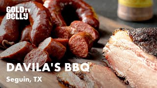 Watch the Owner of Davila's BBQ Adrian Davila Cook Up His Signature Smoked Brisket & Texas Hot Links