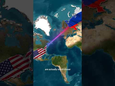 What is the shortest distance between US and Russia?