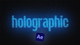 Hologram Text Effect in After Effects