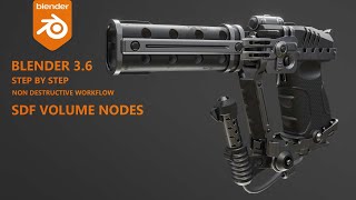 Blender 3.6 alpha - Non destructive hardsurface modeling with the sdf volume nodes. Step by step