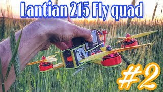 #2 Racer fpv drone flying over a sand pier. Lantian 215 + F4