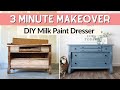 DIY Milk Paint Dresser Makeover | 3 Minute Makeover