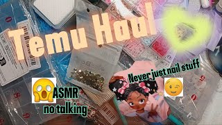 Temu Haul | ASMR, No Talking 😱🥰@temu #nailsupplies #subscribe