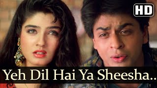 Yeh Dil Hai Ya Sheesha (HD) - Shahrukh Khan & Raveena Tandon - Yeh Lamhe Judaai Ke Songs