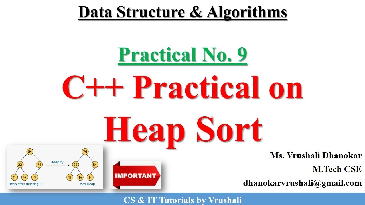 DSA Practical 9: C++ Implementation Of Heap Sort | Data Structure Full ...