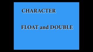 Part 7 - C Programming Tutorial - C Data Types Characters, Float and Double