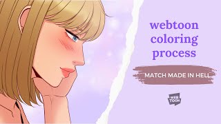 Coloring Process Timelapse | Match Made in Hell WEBTOON