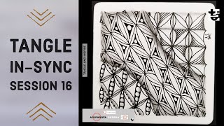 Tangle InSync#16 + Nemow + Monotangle Journey + Easy Zentangle Patterns + Weekly Series