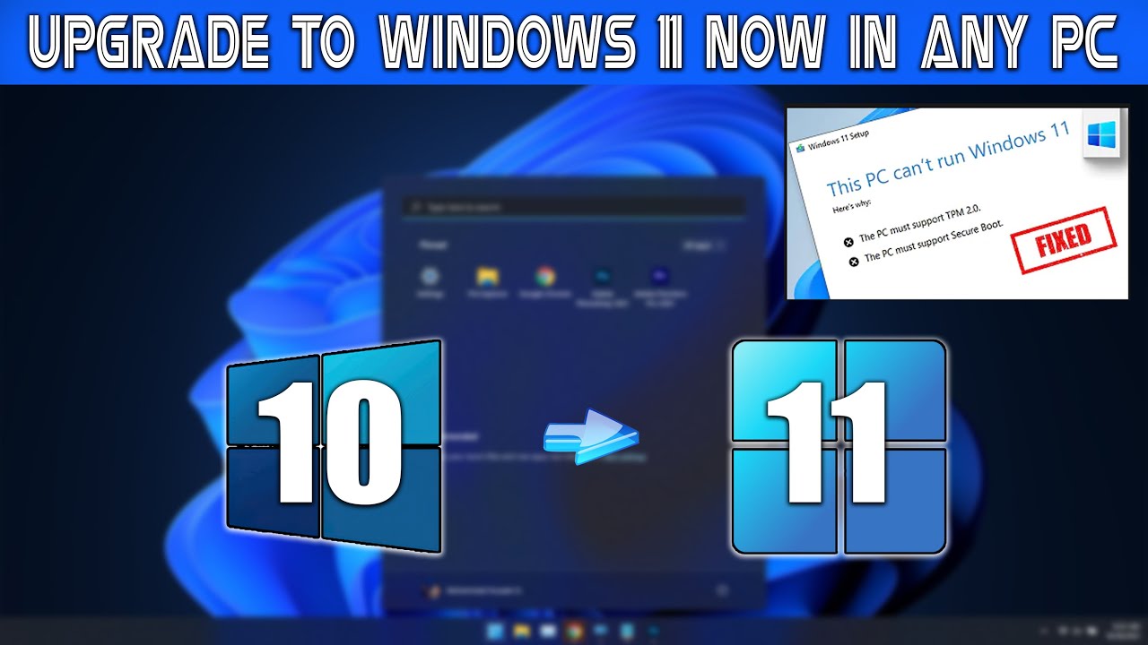 How To Upgrade Windows 10 To Windows 11 For Free | Windows 11 On ...