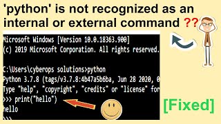Run Python Scripts in CMD( Window 10) without any Error || Python Automation ||