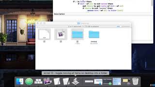 AppleScript - Toggle Moving All Items on Desktop Into a Folder Free (Mac)