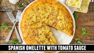 Spanish Omelette with Tomato Sauce | BRUTALLY Delicious Recipe