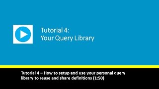 Analytics Canvas Tutorial 4 - Using the Query library