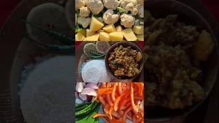 সহজতে বনাব পৰা এখনি simple thali🥬🥦🌶#thalishorts #viralshorts #cooking .....