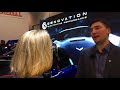 Erik Stafl systems battery  on 2018 Genovation GXE electric Corvette supercar 800m hp at 2018 CES