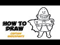 How to Draw Captain Underpants | Easy Drawings