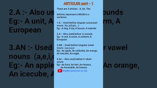 Articles | English grammar