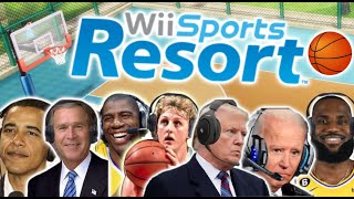 Presidents Play Wii Sports Basketball 5 ft. Lebron, Larry Bird, and Magic Johnson