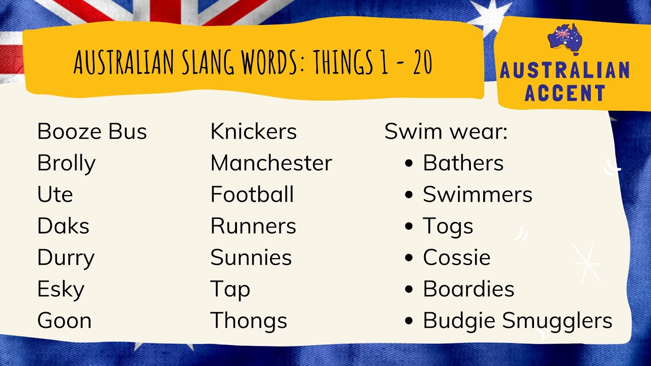 Australian Slang 23 Popular Aussie Slang Words You Need To 43 Off