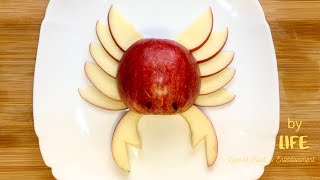 Ho to make apple crab / How to make apple carving with in 2 minutes / LIFE by Passion