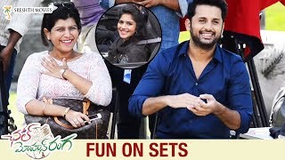 Chal Mohan Ranga Movie FUN ON SETS | Nithiin | Megha Akash | Pawan Kalyan | Thaman S | Trivikram
