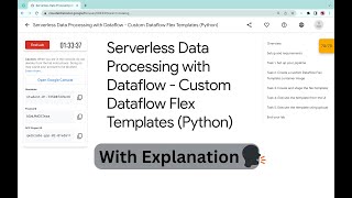 Serverless Data Processing with Dataflow - Custom Dataflow Flex Templates (Python) #qwiklabs