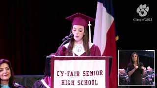 Cy-Fair HS Class of 2022 Graduation | May 28th, 2022