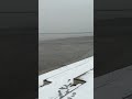 Norddeich bei Schnee: das Wattenmeer