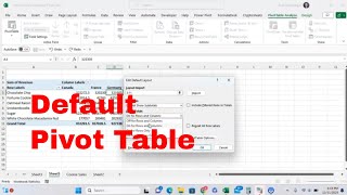 How to Change the Default Pivot Table Settings in Excel! Have Default Pivot Style! #howto #msexcel