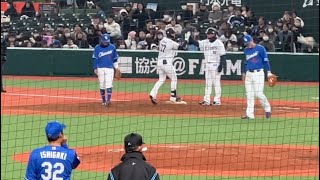 渡部健人2ベース→ 牧野翔矢ライト前タイムリーでライオンズ逆転！【西武vs中日】2024/3/12