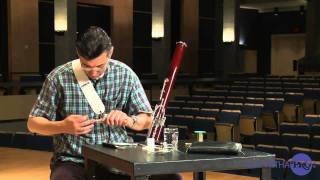 Bassoon lessons with Gustavo Núñez, Making a bassoon reed.