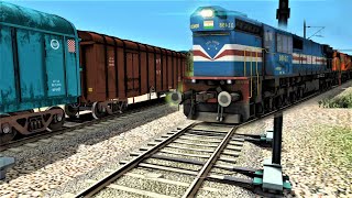 Fast \u0026 Furious 🔥 Crossing of Long Python Freight Train | Train Simulator