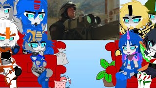 { Transformers RiD “Team Prime“ react to bumblebee vs blitzwing }