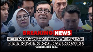 BREAKING NEWS - Keterangan Yasonna Laoly Usai Diperiksa KPK