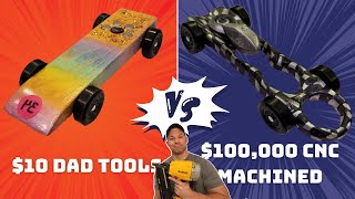 $10 vs $100,000 Pinewood Derby Car!  Who Will Win?!