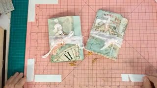 12 x 12 paper, make a folio with a notebook and 11 pockets - junk journals