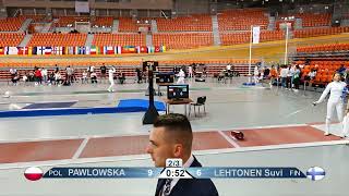 2023 1448 T64 30 F E Individual Plovdiv BUL ZCH RED LEHTONEN FIN vs PAWLOWSKA POL