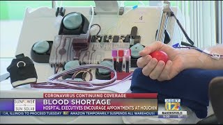 Houchin Community Blood Bank sees drop in blood donations amid coronavirus pandemic