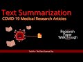 Text Summarization of COVID-19 Medical Articles using BERT and GPT-2 (Research Paper Walkthrough)