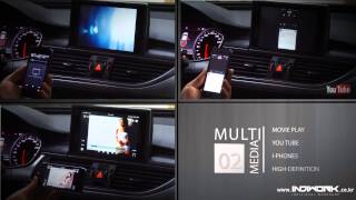 Kivic One \u0026 h30-smart i-Phone5 Wireless Mirroring for AUDI A6 /indiwork  인디웍