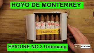 HOYO DE MONTERREY EPICURE NO 3 Cuban unboxing cigar review