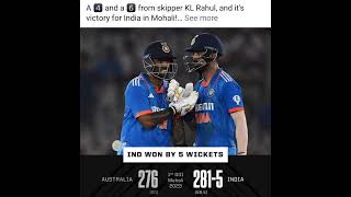 India beat Australia by 5 wickets | Espncricinfo #klrahul #mohammedshami #cwc #cricketworldcup #icc