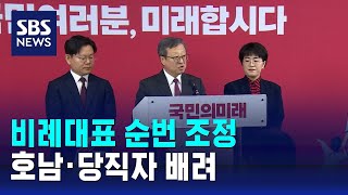 국민의미래, 비례대표 순번 조정…호남·당직자 배려 / SBS