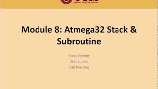 SKEE 3223 - Microprocessor (Module 8 - Stack & Subroutine A)