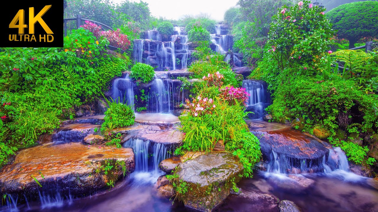 Amazing Water Fall Films 4k Uhd 60fps With Relaxation Calming Music