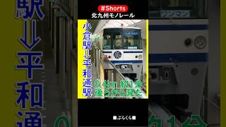 【北九州モノレール】小倉駅⇒平和通駅 単線が2本平行 \